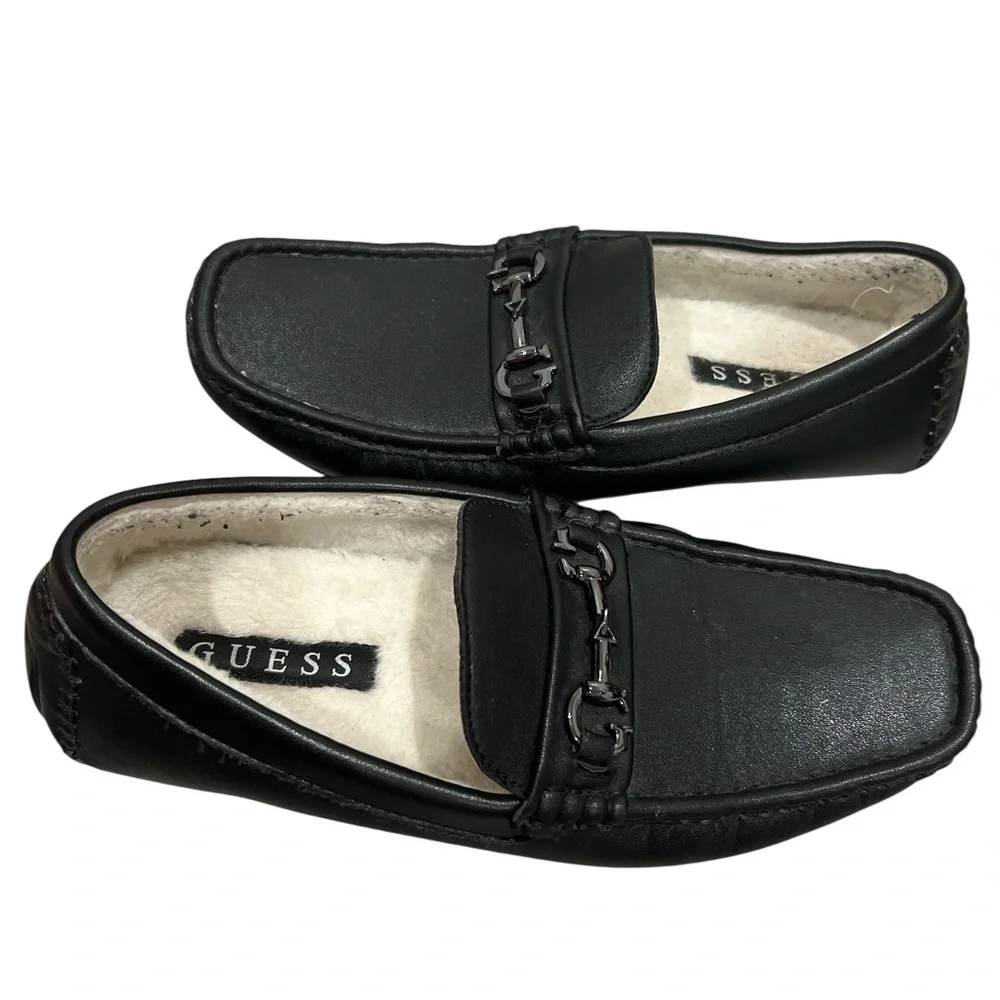 GUESS madlers men’s Black Loafers driving‎ shoes 8.5